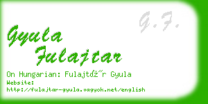 gyula fulajtar business card